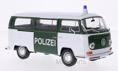 VW T2 Bus, weiss/grün, Polizei, 1972