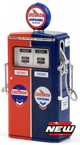 POMPA BENZINA - TOKHEIM 350 TWIN GAS PUMP CHEVRON 1954