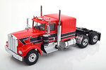 KENWORTH - W900 TRACTOR TRUCK 3-ASSI 1989 - RED BLACK