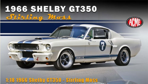 1966 Shelby GT350 #7 Stirling Moss, white/blue stripes