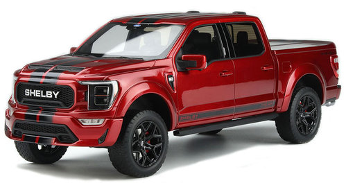 Shelby Ford F-150 pick-up, 2022, red with black stripes