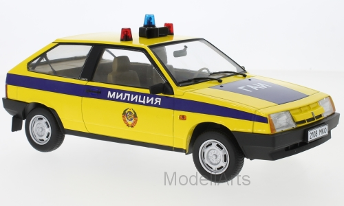 Lada Samara, gelb/blau, Polizei SU, Milizija, 1984