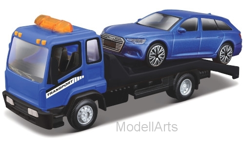 Set Abschlepper, metallic-blau/Dekor, mit Audi A6 Avant